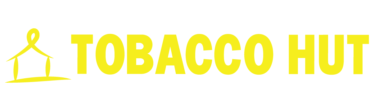 Tobacco Hut logo in yellow