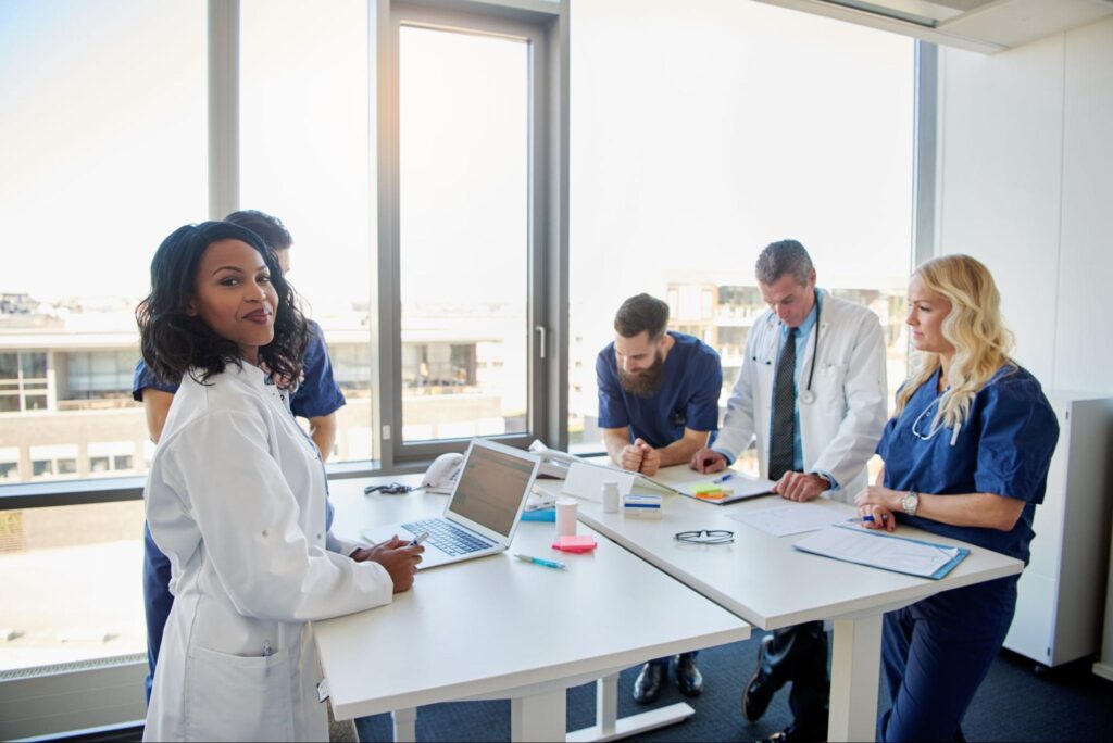 A meeting with doctors.